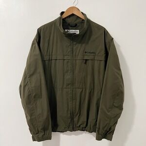 Columbia Omni-Shade Men's Green Full Zip Lightweight‎ Jacket XXL